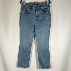Vintage Lauren Ralph Lauren Co. LRL Light Wash Classic Straight Jeans 8P Petite